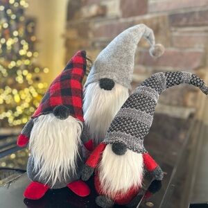 NWT Pottery Barn Christmas GnomesShaped Pillows Set Small, Medium and Large